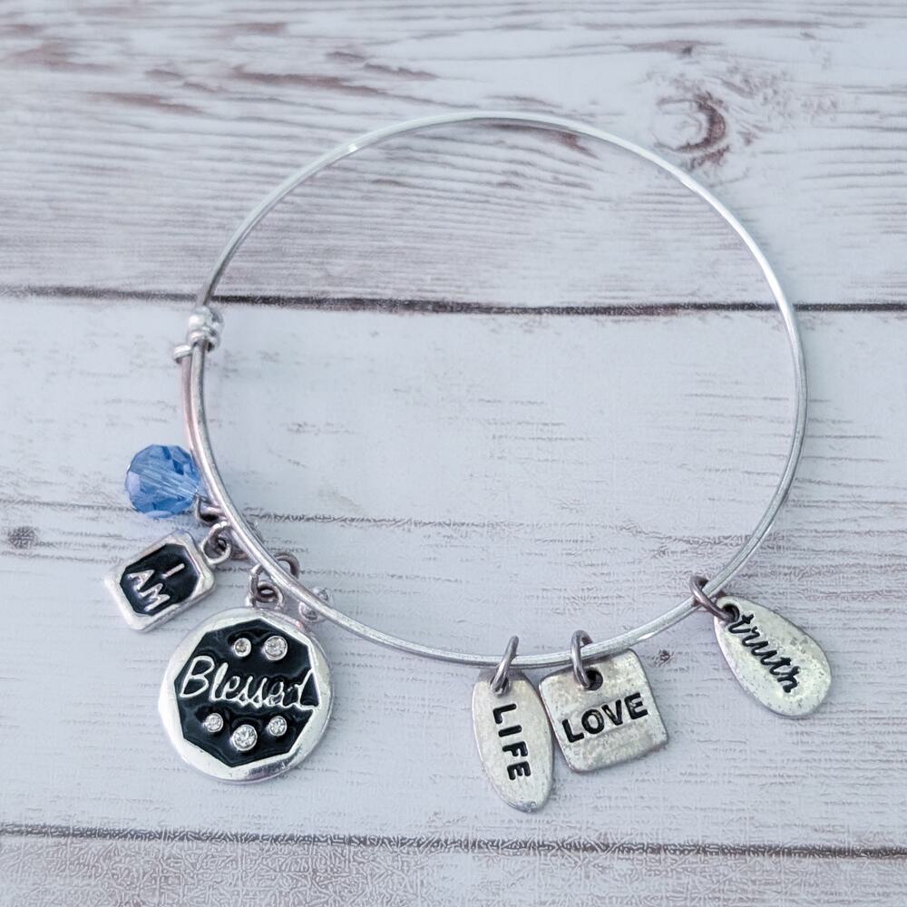 "I Am Blessed" Charm Bracelet - Fair Condition